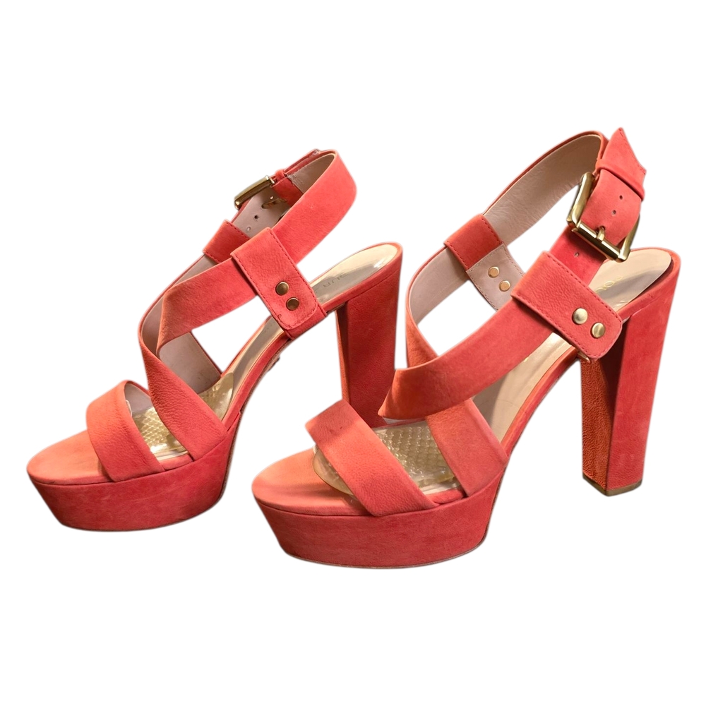 Pour La Victoire Orange Platform Sandals